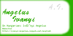 angelus ivanyi business card